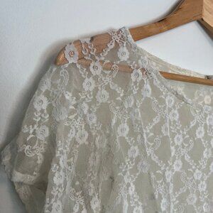 Inside Collection. Floral Pattern Lace Swim Cover-Up. Size M. Womens.